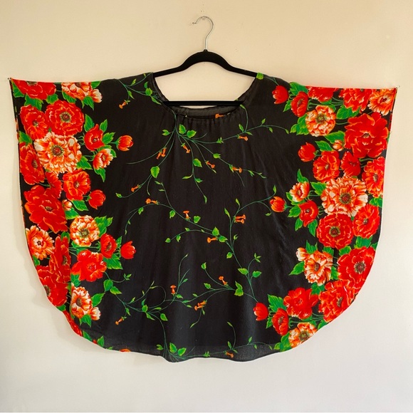 Stunning Vintage Floral Cape One Size - Picture 5 of 10
